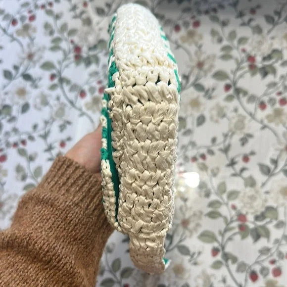 Anthropologie Striped Raffia Shoulder Bag - Picture 7 of 14